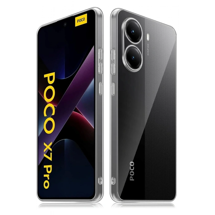 Mey İthalat®   Poco X7 Pro Kılıf Lüx Şeffaf Silikon