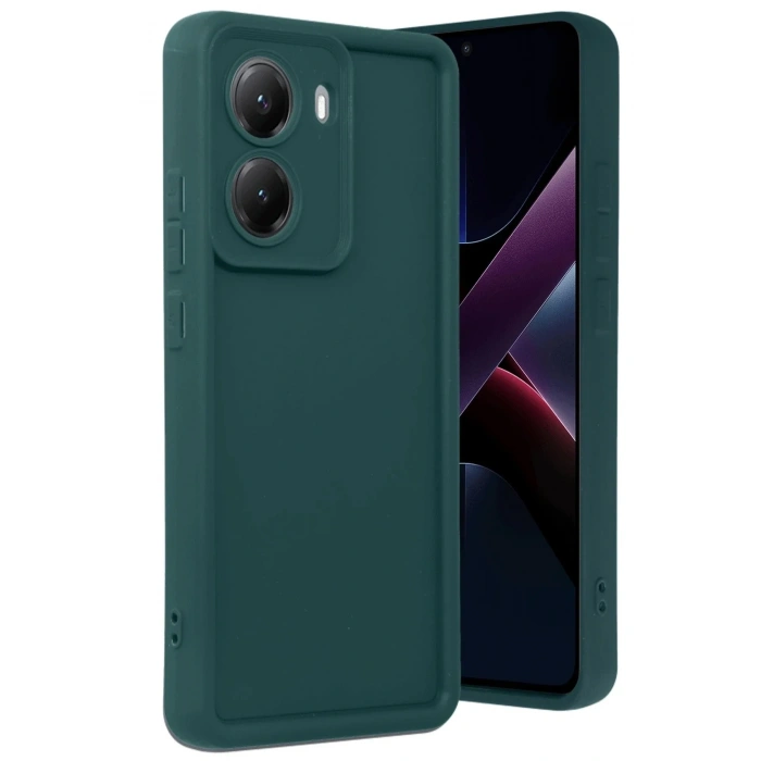 Mey İthalat®   Poco X7 Pro Viera Silikon - Koyu Yeşil