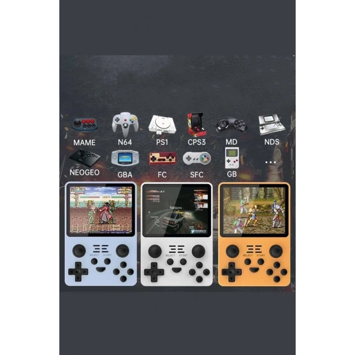 Mey İthalat®  POWKIDDY RGB20S 64GB Retro Gamepad - Beyaz