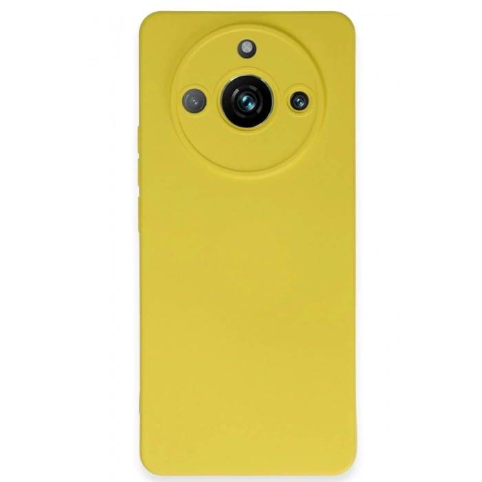 Mey İthalat®  Realme 11 Pro Kılıf Nano içi Kadife Silikon - Sarı