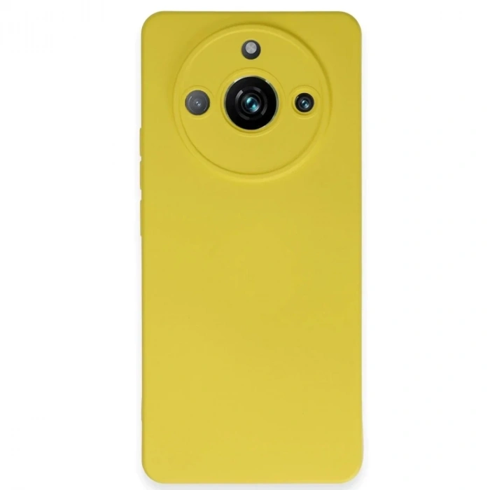 Mey İthalat®  Realme 11 Pro Kılıf Nano içi Kadife Silikon - Sarı
