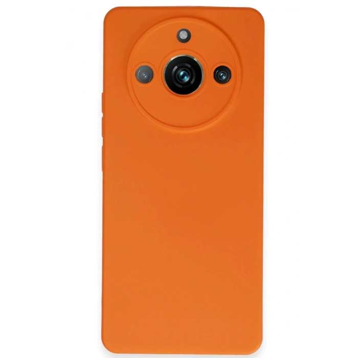 Mey İthalat®  Realme 11 Pro Kılıf Nano içi Kadife Silikon - Turuncu