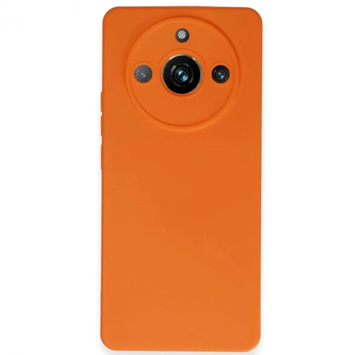 Mey İthalat®  Realme 11 Pro Kılıf Nano içi Kadife Silikon - Turuncu