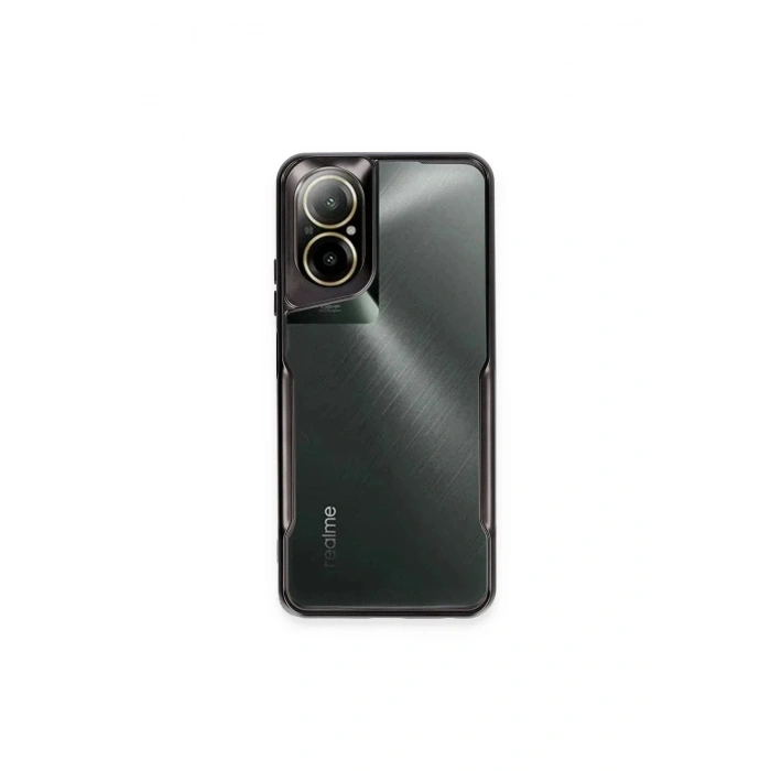 Mey İthalat®  Realme 12 Lite Kılıf Boyi Silikon Kapak - Siyah