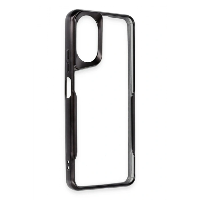 Mey İthalat®  Realme 12 Lite Kılıf Boyi Silikon Kapak - Siyah