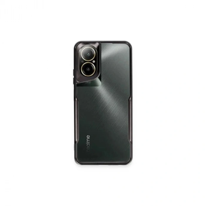 Mey İthalat®  Realme 12 Lite Kılıf Boyi Silikon Kapak - Siyah
