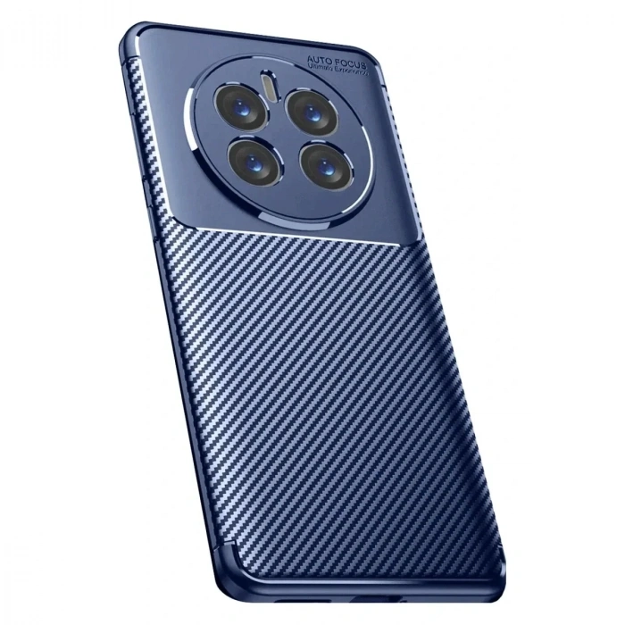 Mey İthalat®  Realme 12 Pro Plus Kılıf Auto Focus Karbon Kapak - Lacivert