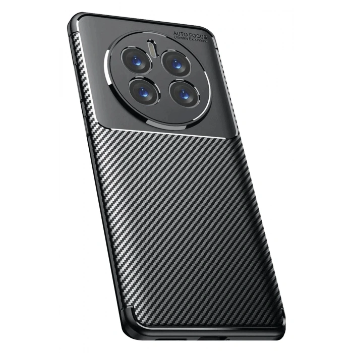 Mey İthalat®  Realme 12 Pro Plus Kılıf Auto Focus Karbon Kapak - Siyah