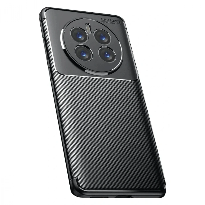 Mey İthalat®  Realme 12 Pro Plus Kılıf Auto Focus Karbon Kapak - Siyah