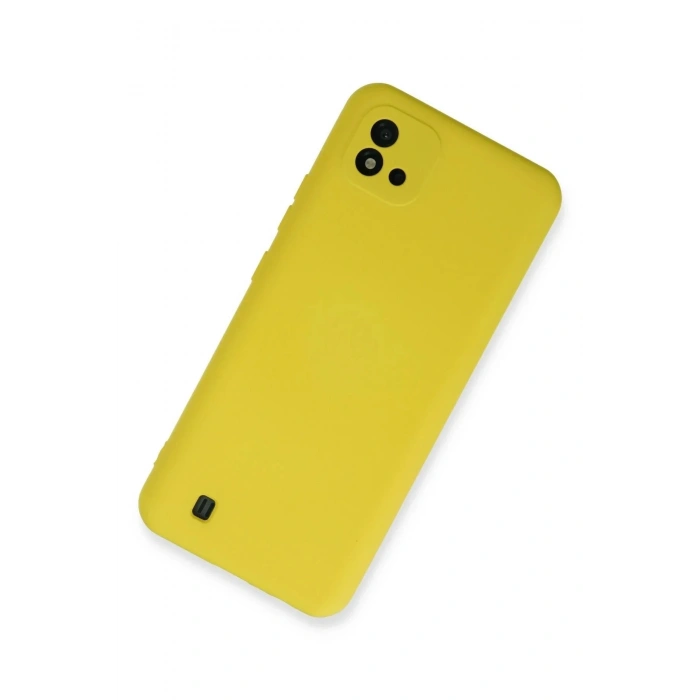 Mey İthalat®  Realme C11 2021 Kılıf Nano içi Kadife Silikon - Sarı