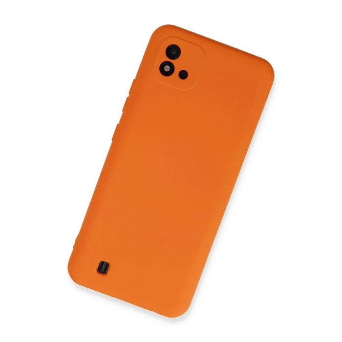Mey İthalat®  Realme C11 2021 Kılıf Nano içi Kadife Silikon - Turuncu