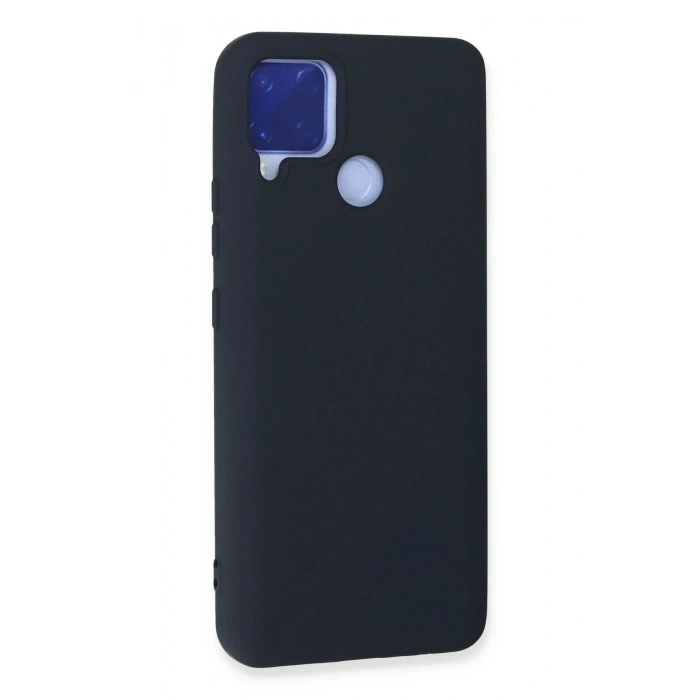 Mey İthalat®  Realme C15 Kılıf Nano içi Kadife Silikon - Lacivert