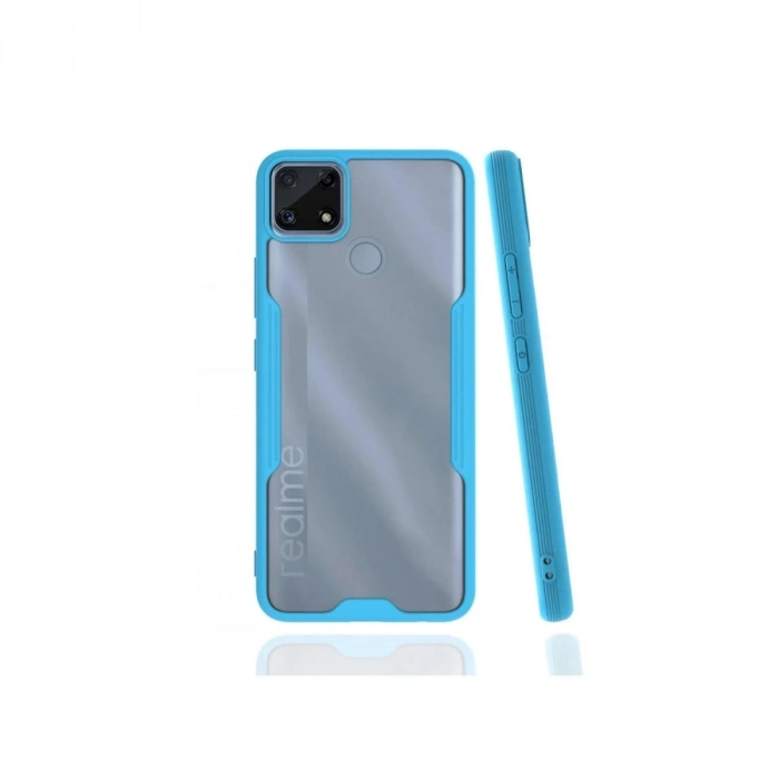 Mey İthalat®  Realme C25 Kılıf Platin Silikon - Mavi