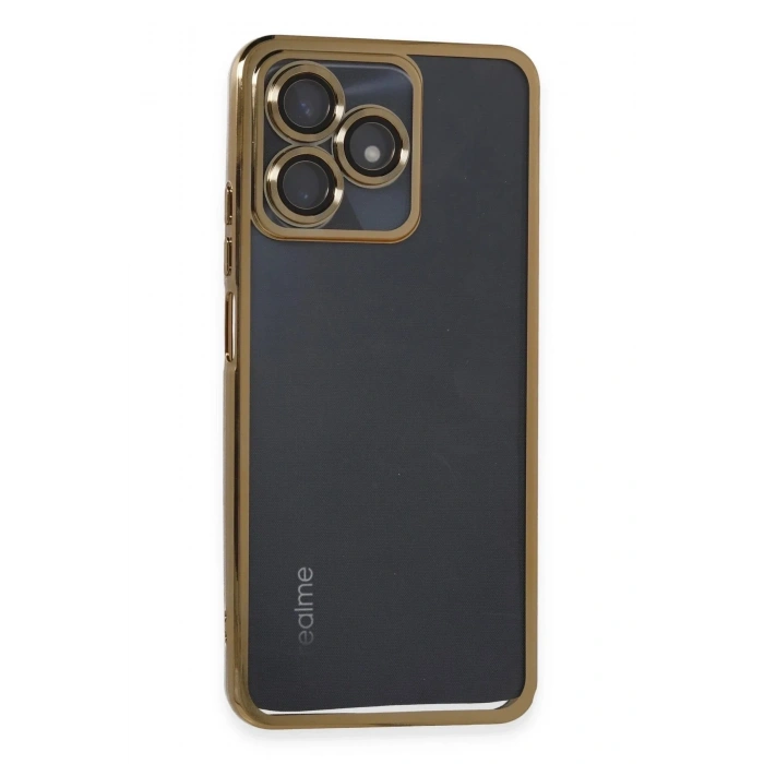 Mey İthalat®  Realme C53 Kılıf  Lensli Silikon - Gold