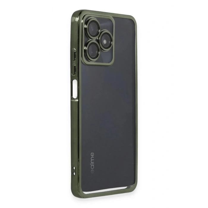 Mey İthalat®  Realme C53 Kılıf  Lensli Silikon - Yeşil