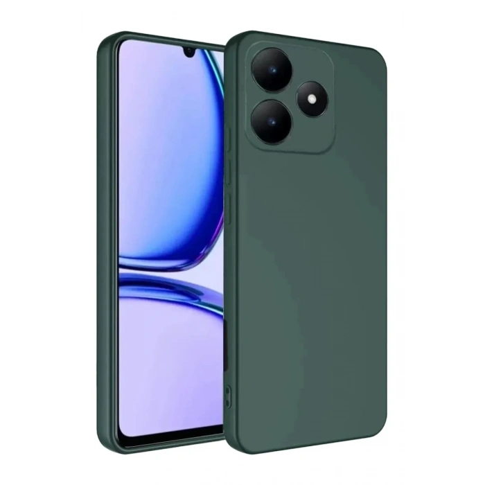 Mey İthalat®  Realme C61 Kılıf First Silikon - Koyu Yeşil