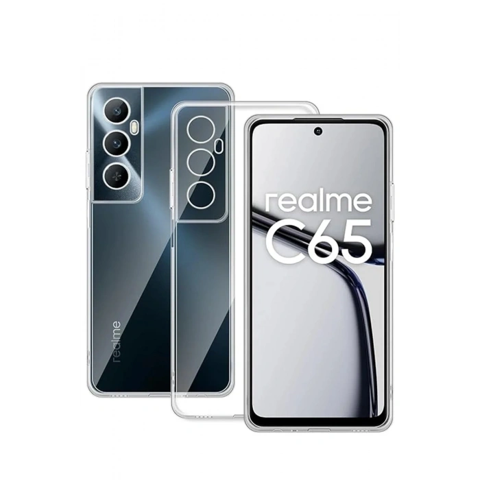 Mey İthalat®  Realme C65 Kılıf Lüx Şeffaf Silikon