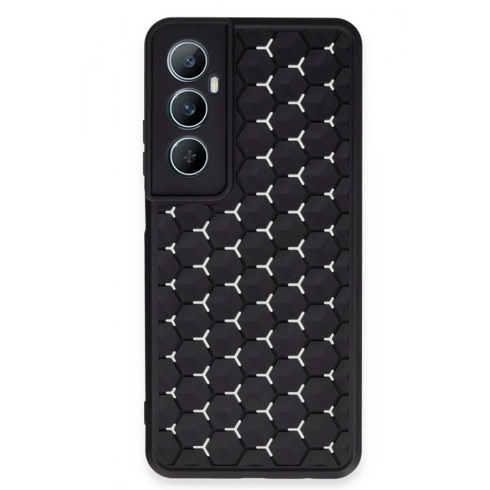 Mey İthalat®  Realme C65 Kılıf Petek Silikon Kapak - Siyah