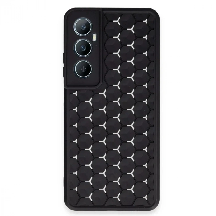 Mey İthalat®  Realme C65 Kılıf Petek Silikon Kapak - Siyah