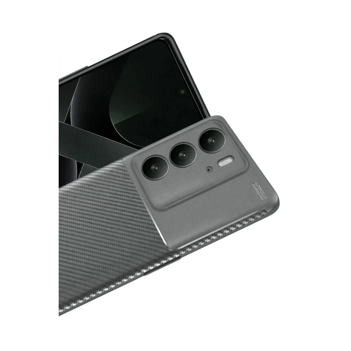 Mey İthalat®  Realme C75 4G Auto Focus Karbon Kapak - Gri