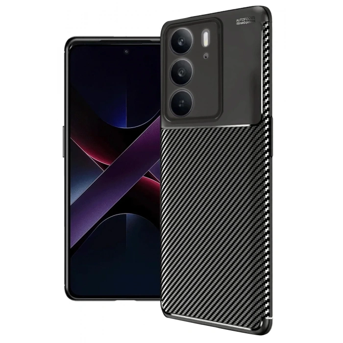 Mey İthalat®  Realme C75 4G Auto Focus Karbon Kapak - Siyah