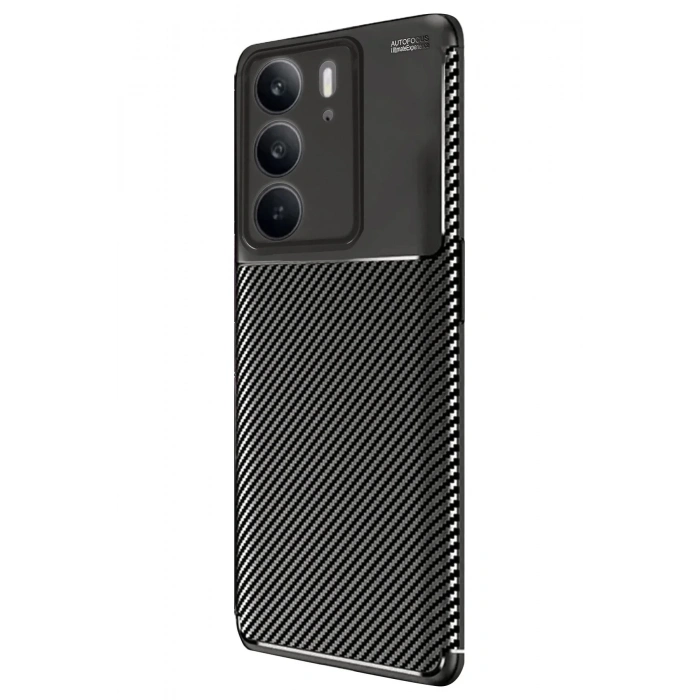 Mey İthalat®  Realme C75 4G Auto Focus Karbon Kapak - Siyah