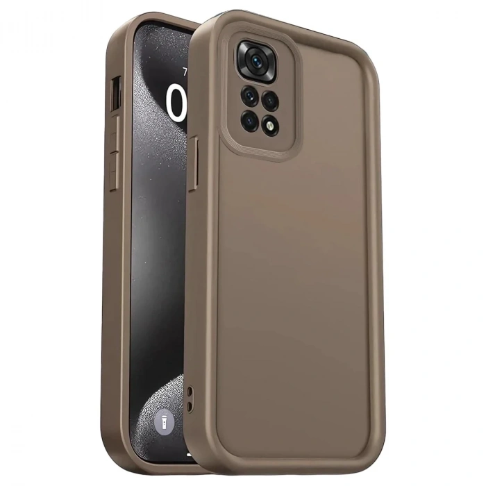 Mey İthalat®   Redmi 10 2022 Kılıf Viera Silikon - Kahverengi