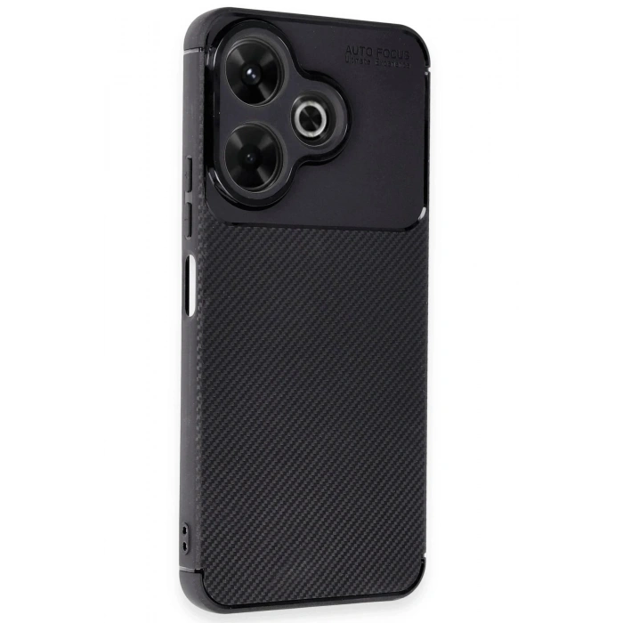 Mey İthalat®   Redmi 13 4G Kılıf Auto Focus Karbon Kapak - Siyah