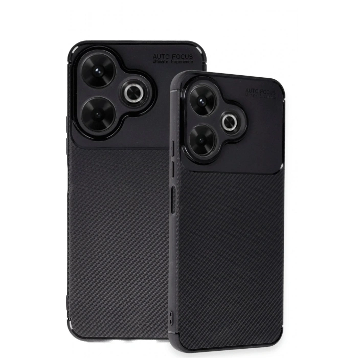 Mey İthalat®   Redmi 13 4G Kılıf Auto Focus Karbon Kapak - Siyah