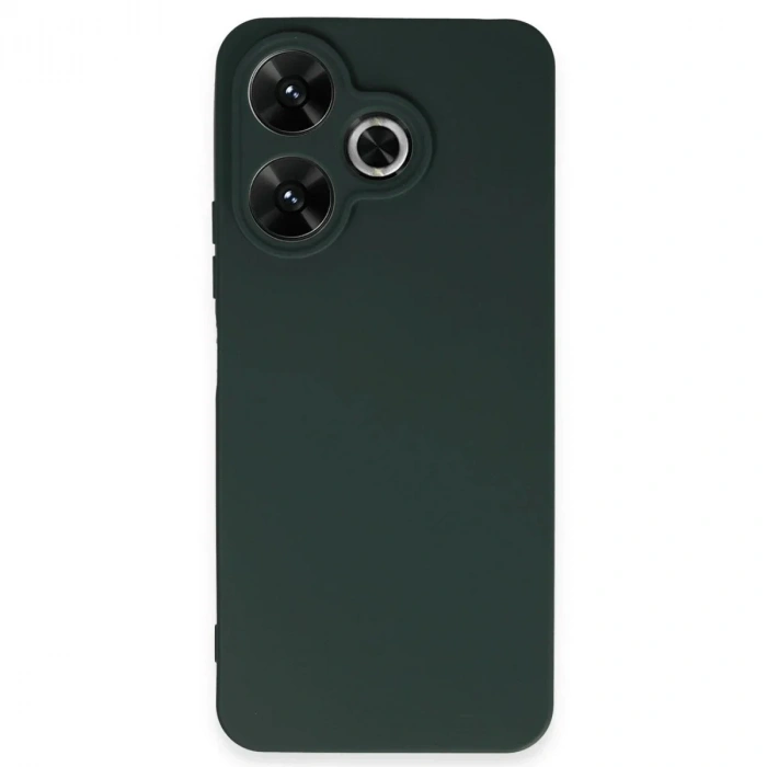 Mey İthalat®   Redmi 13 4G Kılıf First Silikon - Koyu Yeşil