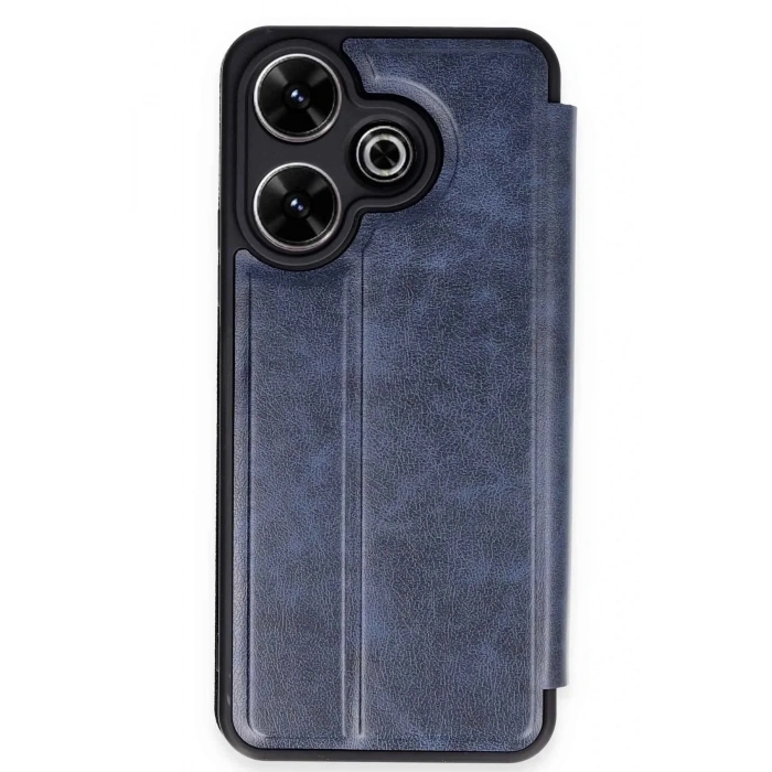 Mey İthalat®   Redmi 13 4G Kılıf Flip Cover - Lacivert