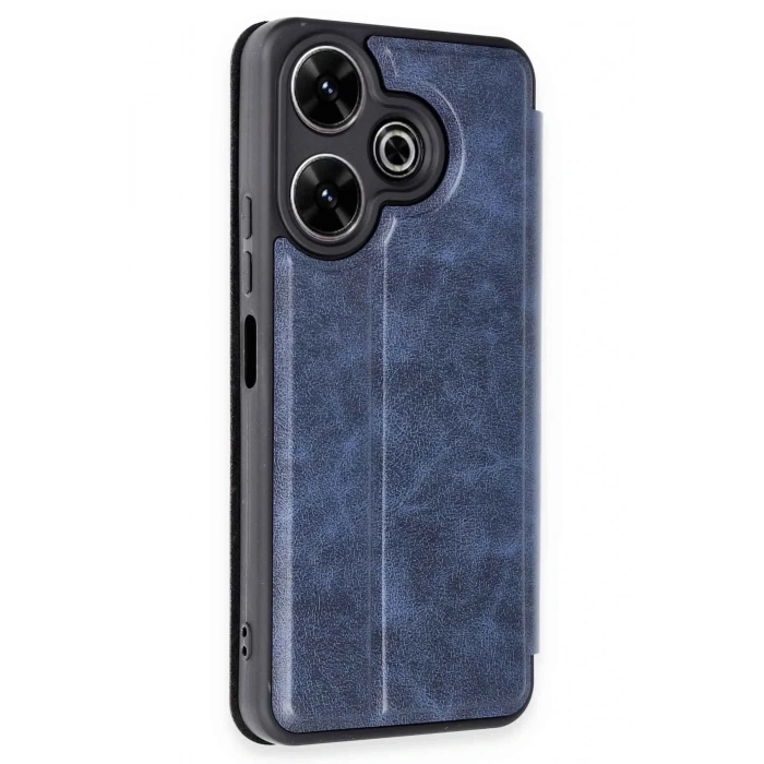 Mey İthalat®   Redmi 13 4G Kılıf Flip Cover - Lacivert