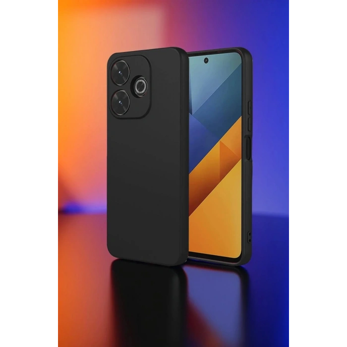 Mey İthalat®   Redmi 13 4G Kılıf Nano içi Kadife Silikon - Siyah