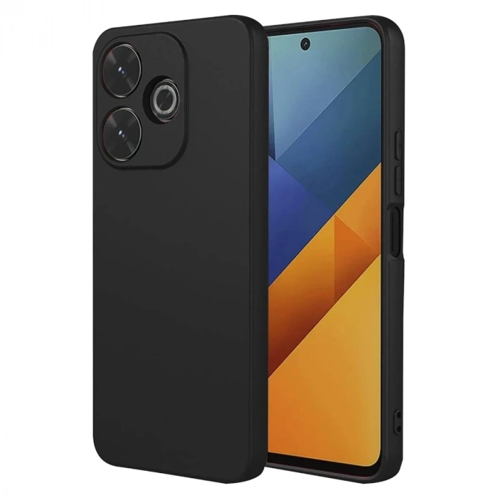 Mey İthalat®   Redmi 13 4G Kılıf Nano içi Kadife Silikon - Siyah