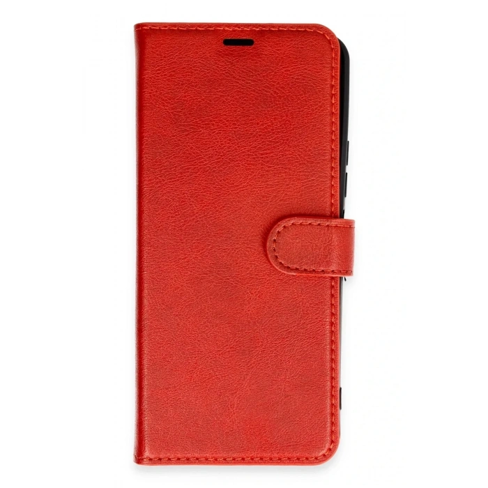 Mey İthalat®   Redmi 13 4G Kılıf Trend S Plus Kapaklı Kılıf - Kırmızı