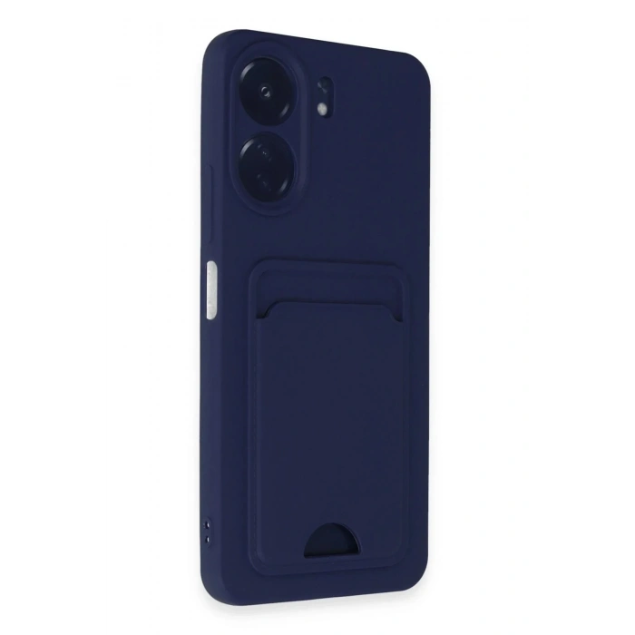 Mey İthalat®   Redmi 13C Kılıf Kelvin Kartvizitli Silikon - Lacivert