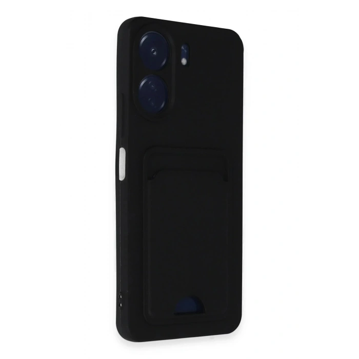 Mey İthalat®   Redmi 13C Kılıf Kelvin Kartvizitli Silikon - Siyah
