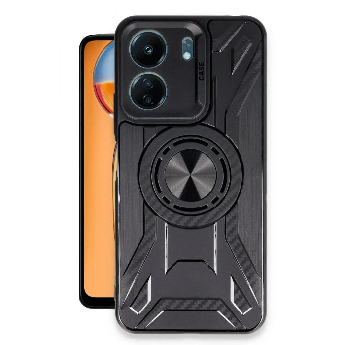 Mey İthalat®   Redmi 13C Kılıf Lincoln Silikon - Siyah