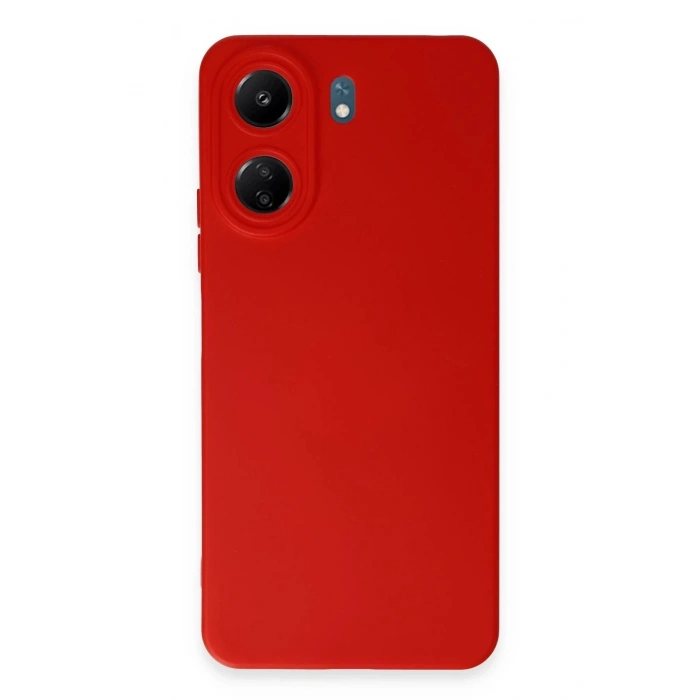 Mey İthalat®   Redmi 13C Kılıf Nano içi Kadife Silikon - Kırmızı