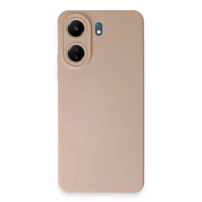 Mey İthalat®   Redmi 13C Kılıf Nano içi Kadife Silikon - Pudra