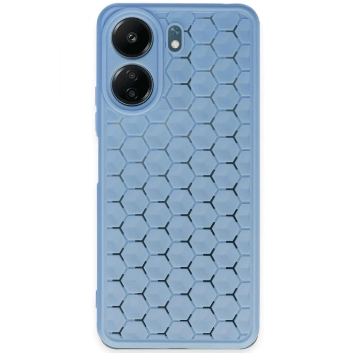 Mey İthalat®   Redmi 13C Kılıf Petek Silikon Kapak - Mavi
