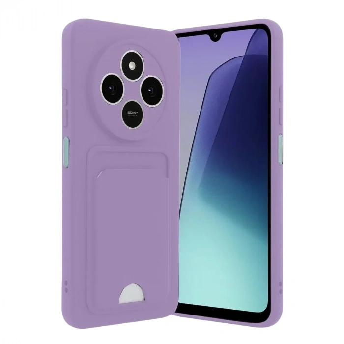 Mey İthalat®   Redmi 14C Kelvin Kartvizitli Silikon - Lila