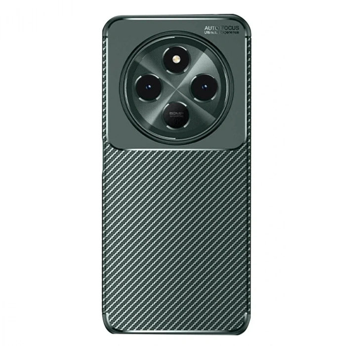 Mey İthalat®   Redmi 14C Kılıf Auto Focus Karbon Kapak - Koyu Yeşil