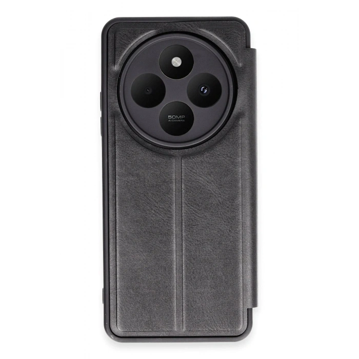 Mey İthalat®   Redmi 14C Kılıf Flip Cover - Siyah