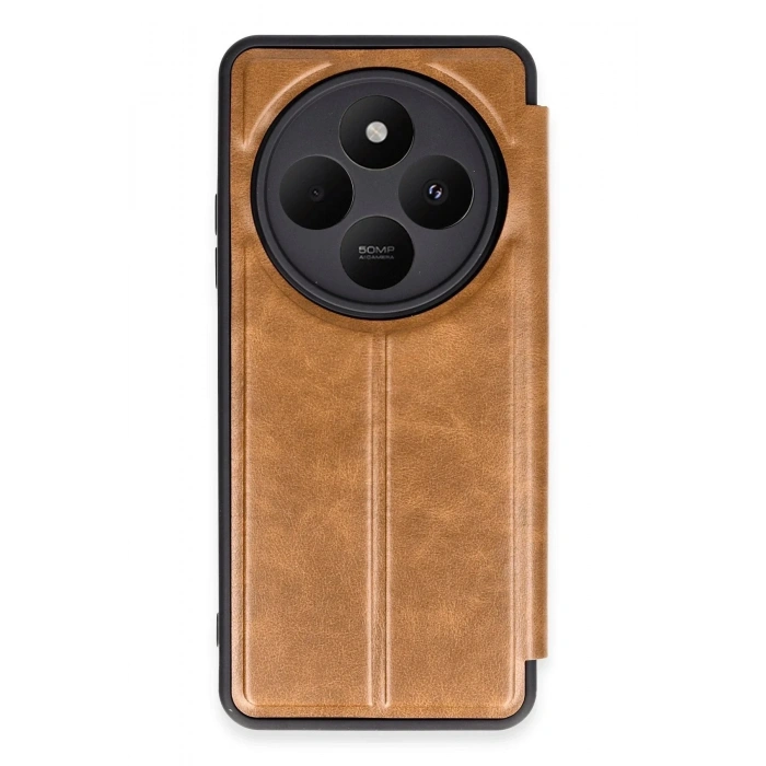 Mey İthalat®   Redmi 14C Kılıf Flip Cover - Taba