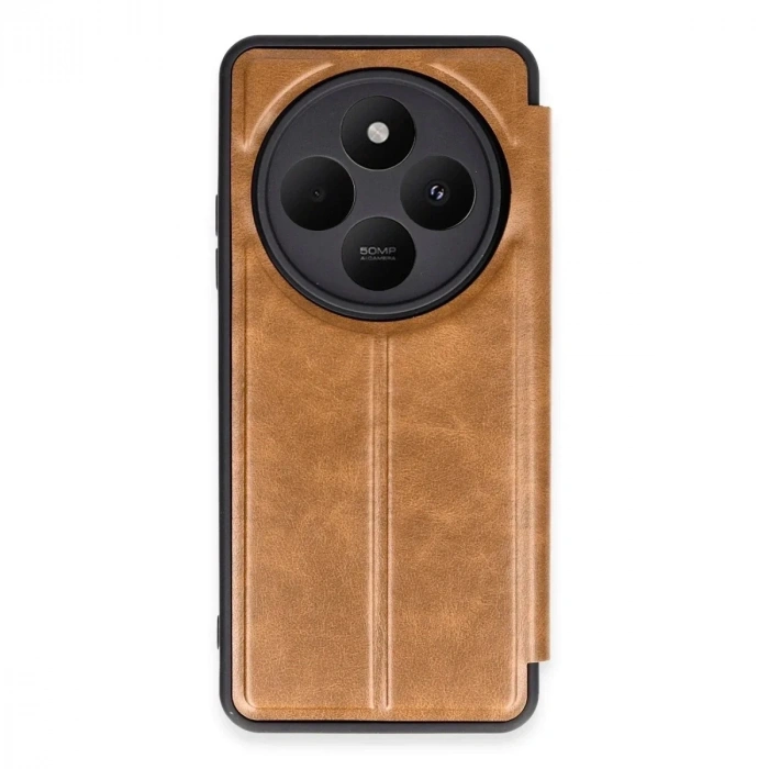 Mey İthalat®   Redmi 14C Kılıf Flip Cover - Taba