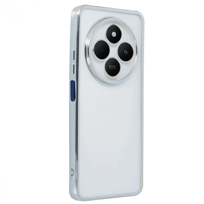 Mey İthalat®   Redmi 14C Kılıf  Lensli Silikon - Gümüş