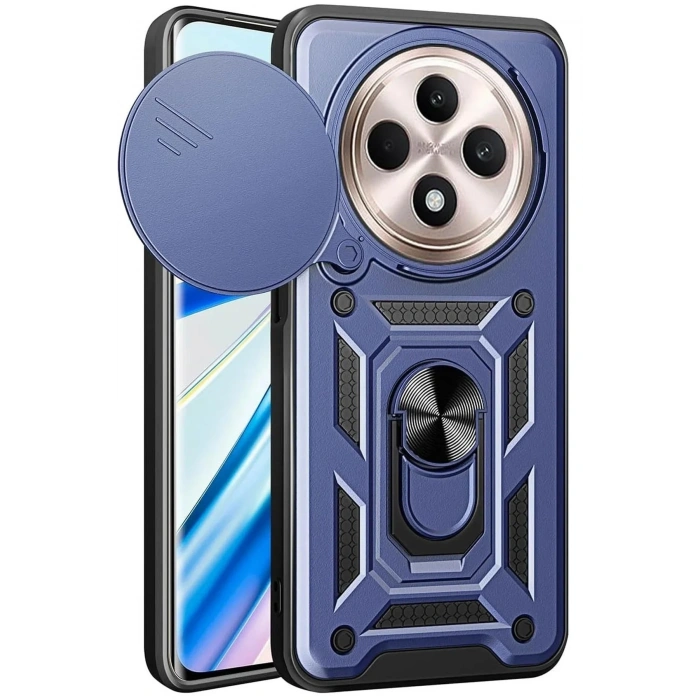 Mey İthalat®   Redmi 14C Kılıf Pars Lens Yüzüklü Silikon - Lacivert