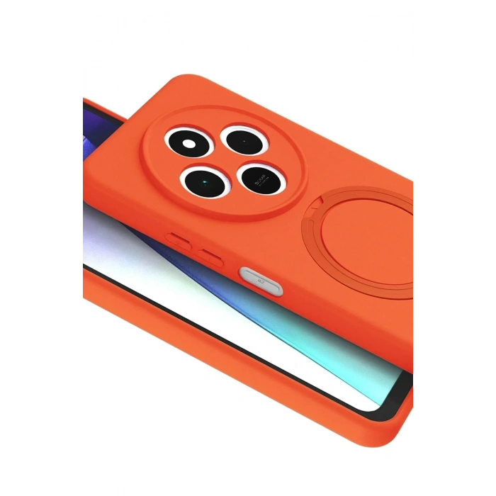 Mey İthalat®   Redmi 14C Regal Magsafe Standlı Kapak - Turuncu