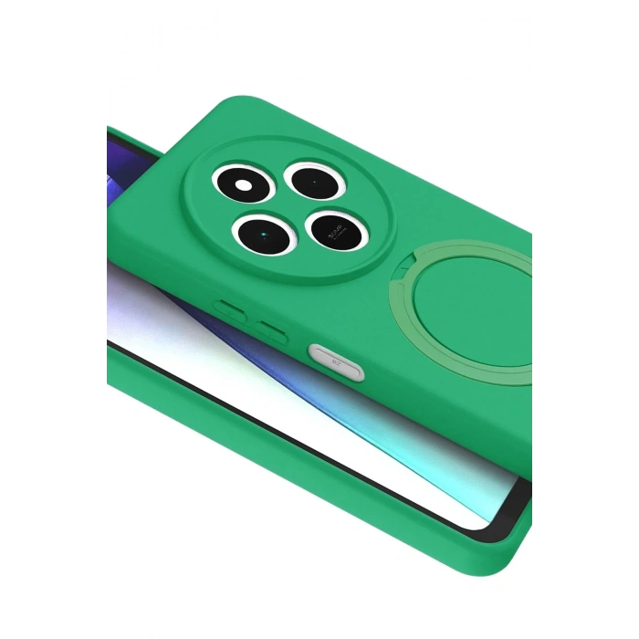 Mey İthalat®   Redmi 14C Regal Magsafe Standlı Kapak - Yeşil